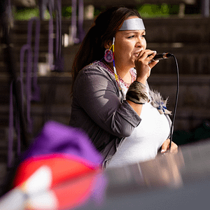 Indigenous women singing