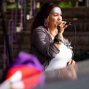 Indigenous women singing