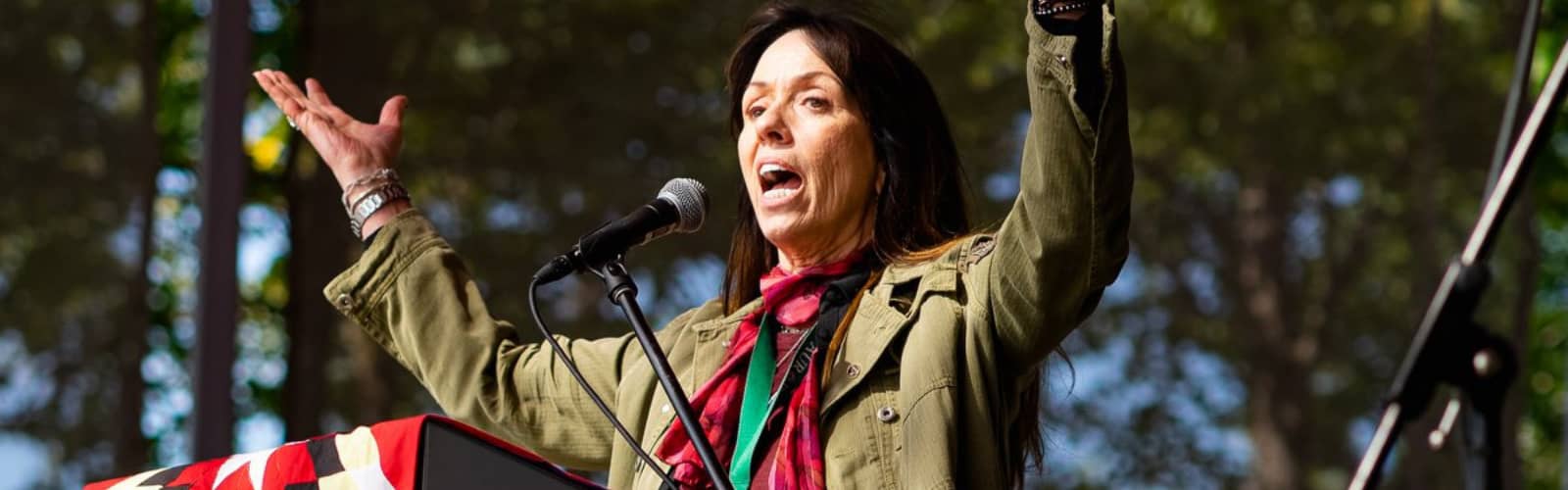 Mackenzie Phillips speaking at Recovery Day 2019